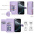 iPhone 17 Pro Seven Card Slots Zipper Wallet Leather Phone Case with Lanyard - Light Purple