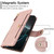 iPhone 17 Pro Seven Card Slots Zipper Wallet Leather Phone Case with Lanyard - Rose Gold