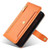 iPhone 17 Pro Sheep Texture Cross-body Zipper Wallet Leather Phone Case - Orange