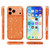 iPhone 17 Pro Shockproof Terminator Glitter Powder Phone Case - Orange