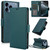 iPhone 17 Pro Side Buckle RFID Anti-theft Leather Phone Case - Green