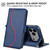 iPhone 17 Pro Side Buckle S Curve Leather Phone Case - Blue