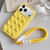 iPhone 17 Pro Simple Suction Cup Silicone Phone Case with Lanyard - Yellow