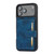 iPhone 17 Pro Skin Feel Dream RFID Anti-theft PU Card Bag Phone Case - Peacock Blue