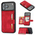 iPhone 17 Pro Skin Feel Dream RFID Anti-theft PU Card Bag Phone Case - Red