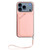 iPhone 17 Pro Skin Feel Four Card Slots Phone Case with Wrist Strap - Pink