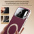 iPhone 17 Pro Skin Feel Leather Texture Cooling MagSafe Phone Case with 360 Degrees Rotating Holder - Grey