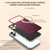 iPhone 17 Pro Skin Feel Leather Texture Cooling MagSafe Phone Case with 360 Degrees Rotating Holder - Red