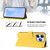 iPhone 17 Pro Skin Feel Solid Color Leather Phone Case with Lanyard - Lemon Yellow