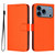 iPhone 17 Pro Skin Feel Solid Color Leather Phone Case with Lanyard - Orange