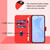 iPhone 17 Pro Skin Feel Solid Color Leather Phone Case with Lanyard - Red