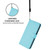 iPhone 17 Pro Skin Feel Solid Color Leather Phone Case with Lanyard - Sky Blue