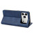 iPhone 17 Pro Skin Feel Splicing Leather Phone Case - Blue