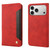 iPhone 17 Pro Skin Feel Splicing Leather Phone Case - Red