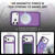 iPhone 17 Pro Skin Feel Translucent PC Gear Holder C MagSafe Phone Case - Bright Purple + Purple