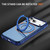 iPhone 17 Pro Skin Feel Translucent PC Gear Holder C MagSafe Phone Case - Transparent Blue + Royal Blue