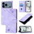 iPhone 17 Pro Skin-feel Embossed Leather Phone Case - Light Purple