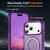 iPhone 17 Pro Skin-Feel Rotary Damping Bracket MagSafe Phone Case - Purple
