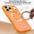 iPhone 17 Pro Skin-friendly Anti-Stain Rotating Holder Magnetic Armor Phone Case - Orange