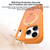 iPhone 17 Pro Skin-friendly Anti-Stain Rotating Holder Magnetic Armor Phone Case - Orange