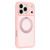 iPhone 17 Pro Skin-friendly Anti-Stain Rotating Holder Magnetic Armor Phone Case - Pink