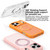 iPhone 17 Pro Skin-friendly Anti-Stain Rotating Holder Magnetic Armor Phone Case - Pink