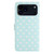 iPhone 17 Pro Small Dots Pattern Vegan Leather Phone Case - Light Blue