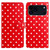 iPhone 17 Pro Small Dots Pattern Vegan Leather Phone Case - Red