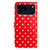 iPhone 17 Pro Small Dots Pattern Vegan Leather Phone Case - Red