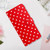 iPhone 17 Pro Small Dots Pattern Vegan Leather Phone Case - Red