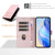 iPhone 17 Pro Smile Embossing RFID Leather Phone Case - Pink
