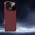 iPhone 17 Pro Soft Armor Cooling Plain Leather Hybrid PC Phone Case - Red