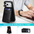 iPhone 17 Pro Solid Color Card Slots Bracket PU Phone Case - Black