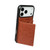 iPhone 17 Pro Solid Color Metal Buckle Card Slots Bag Phone Case - Brown