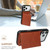 iPhone 17 Pro Solid Color Metal Buckle Card Slots Bag Phone Case - Brown