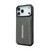 iPhone 17 Pro Solid Color Metal Buckle Card Slots Bag Phone Case - Grey