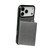 iPhone 17 Pro Solid Color Metal Buckle Card Slots Bag Phone Case - Grey