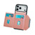 iPhone 17 Pro Solid Color Metal Buckle Card Slots Bag Phone Case - Rose Gold