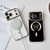 iPhone 17 Pro Solid Color Side Electroplating Butterfly MagSafe TPU Phone Case - Black