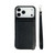iPhone 17 Pro Solid Color Zipper 11-Card Slots Bag Phone Case with Lanyard - Black