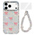 iPhone 17 Pro Sparkling IMD Colorful Bow Phone Case with Bracelet - Love Transparent