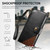 iPhone 17 Pro Splicing Zipper Wallet Vegan Leather Phone Case with Strap - Black