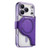 iPhone 17 Pro Splitable Electroplated MagSafe RFID Anti-theft Leather Phone Case with Lens Film - Purple