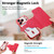 iPhone 17 Pro Splitable Electroplated MagSafe RFID Anti-theft Leather Phone Case with Lens Film - Red
