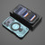iPhone 17 Pro Star Ring Metallic Pivot Bracket Magnetic Phone Case - Cyan