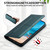 iPhone 17 Pro Stitched Line Magnetic RFID Vegan Leather Phone Case - Green