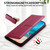 iPhone 17 Pro Stitched Line Magnetic RFID Vegan Leather Phone Case - Wine Red