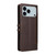 iPhone 17 Pro Stitched Magnetic Buckle Leather Phone Case - Coffee