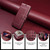 iPhone 17 Pro Stitched Magnetic Buckle Leather Phone Case - Red