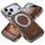 iPhone 17 Pro Suteni G6 Crazy Horse Texture Electroplated 360 Rotation Holder Magnetic Phone Case - Khaki